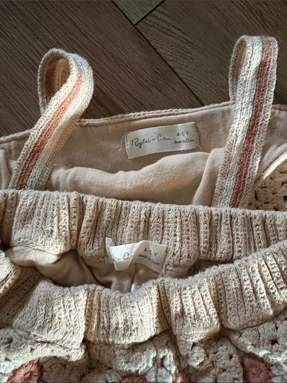 Rylee + Cru girl’s crochet floral set